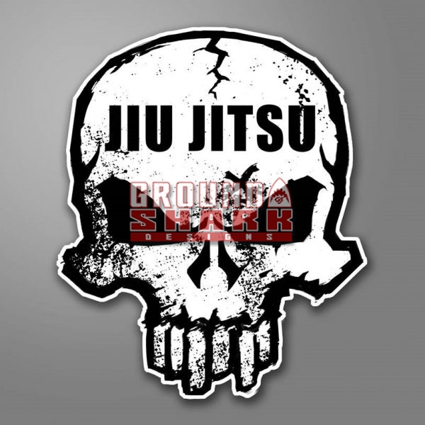 Jiu Jitsu Skull Sticker