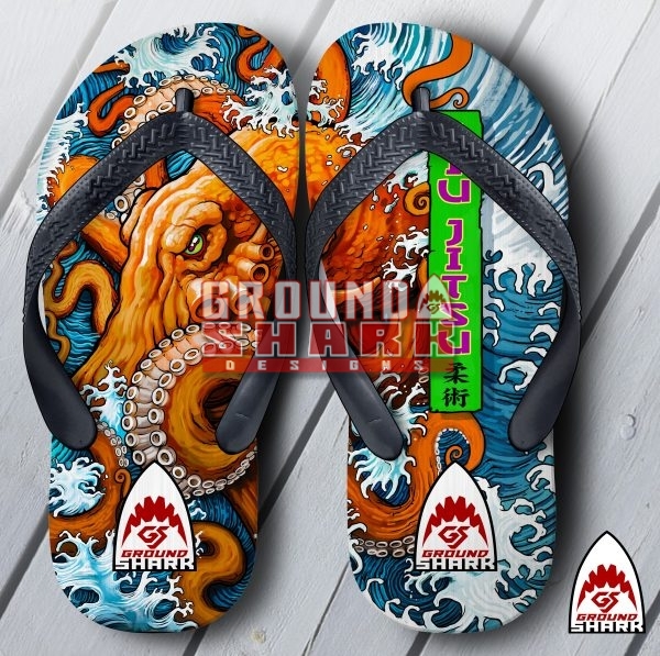 Jiu Jitsu Octopus Mat Flip Flops