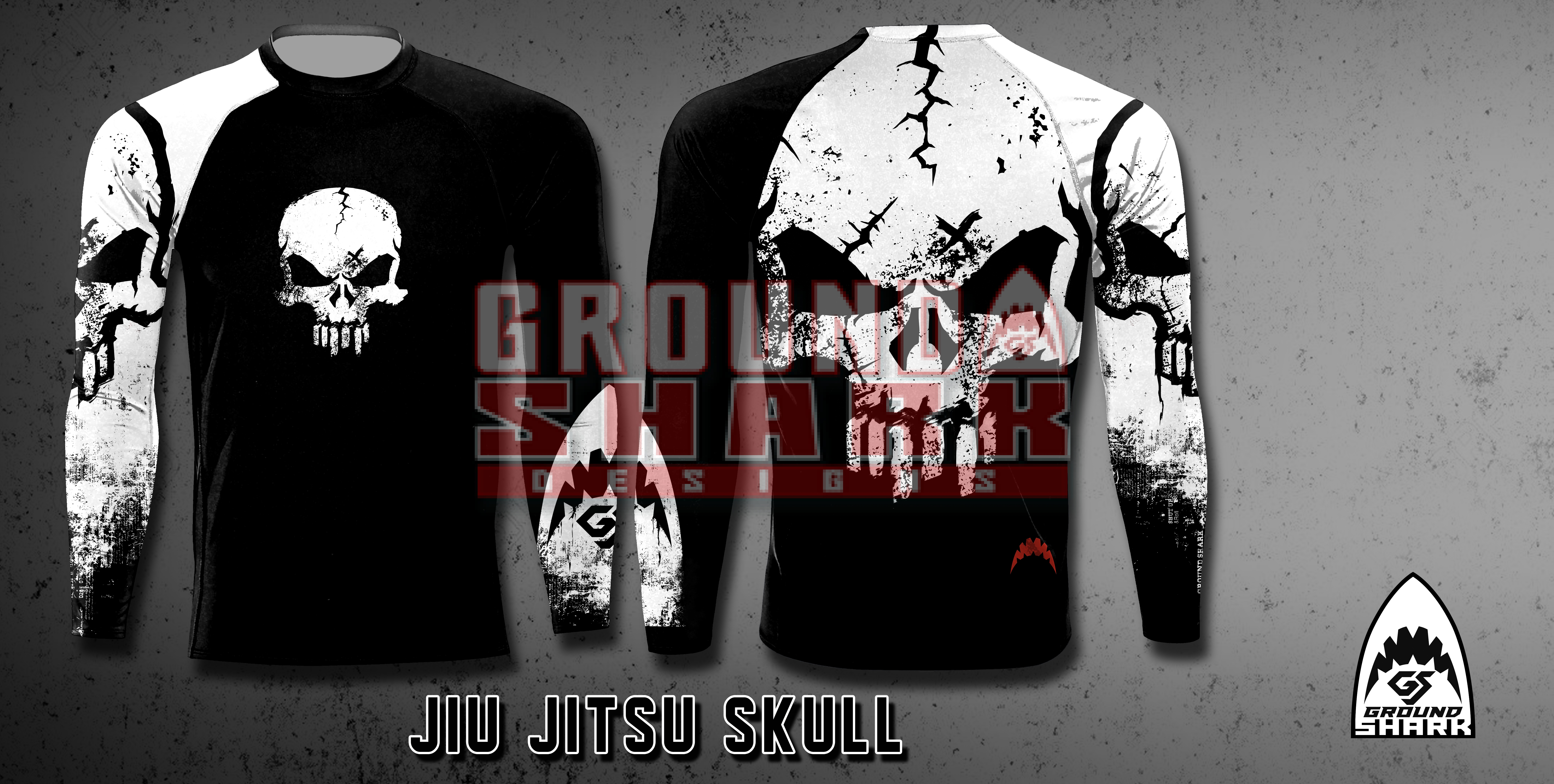 Shark Brazilian Jiu Jitsu Rash Guard Base Layer BJJ MMA Gracie Grappling 2735 