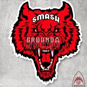 Red Wolf Smash Sticker