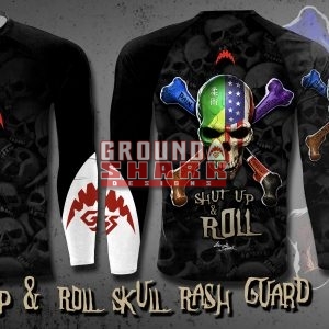 Shut Up and Roll Skull Rash Guard