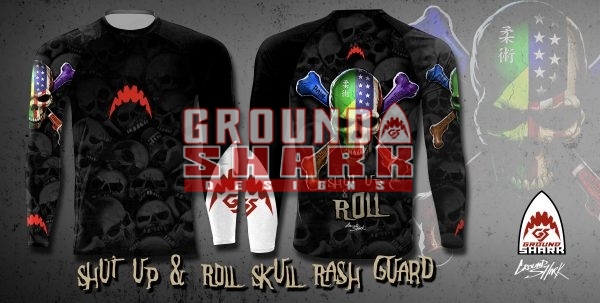 Shut Up and Roll Skull Rash Guard