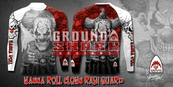 Wanna Roll Evil Clown Rash Guard