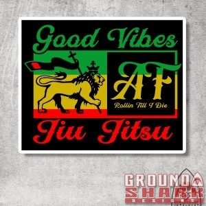 Jiu Jitsu Rasta Lion Sticker