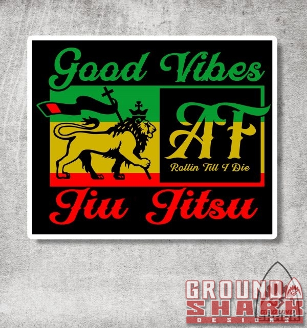 Jiu Jitsu Rasta Lion Sticker