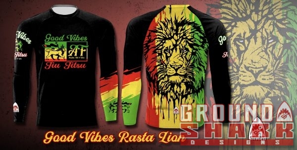 Good Vibes Rasta Lion Rash Guard