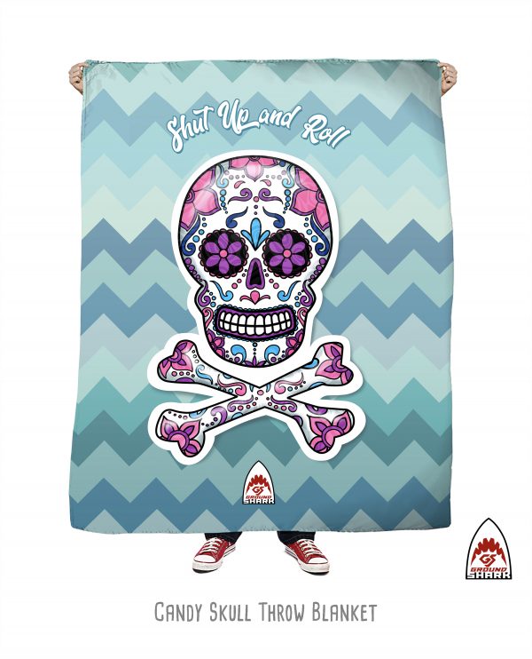 Candy Skull Throw Blanket