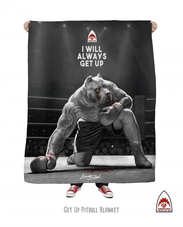 Get Up Pitbull Throw Blanket