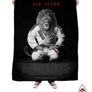 Kneeling Lion Throw Blanket