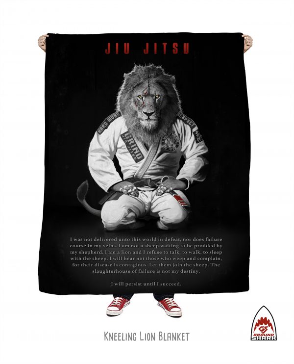 Kneeling Lion Throw Blanket