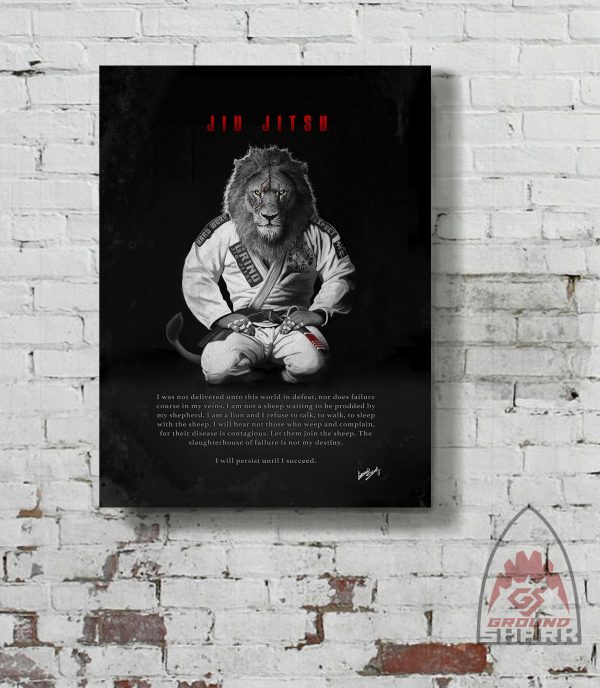 Kneeling Lion Canvas Print