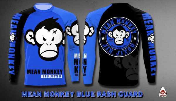 Mean Monkey Blue Rash Guard