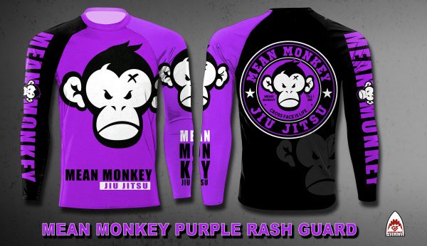 Mean Monkey Purple Rash Guard