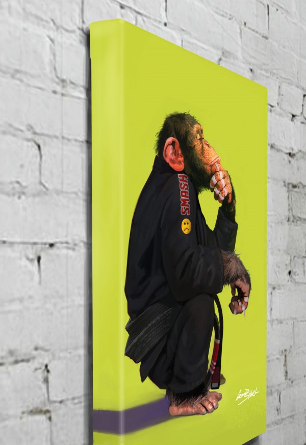 Thinking  Chimp Canvas Print - Image 2