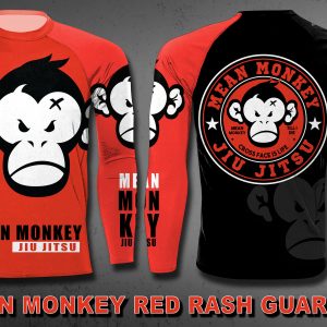 Mean Monkey Rash Guard Red