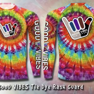 Good Vibes Tie Dye Men's Rash Guard