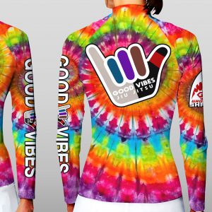 Good Vibes Tie Dye Women's Rash Guard