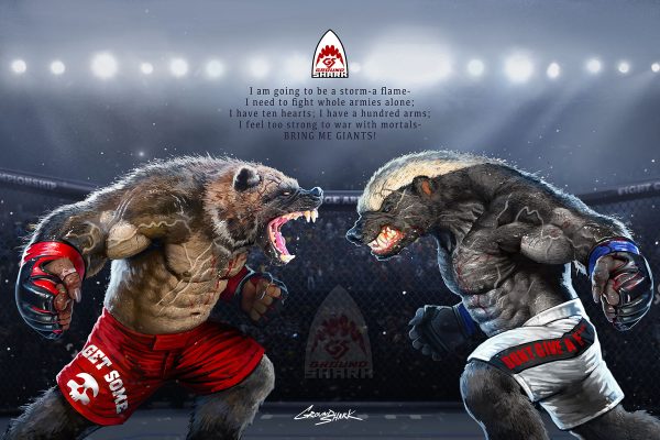 Wolverine vs. Honey Badger Print