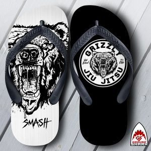Grizzly Head Flip-Flops