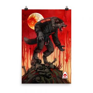 Blood Moon Wolf Poster