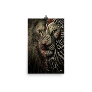 Tribal Lion Mask Poster