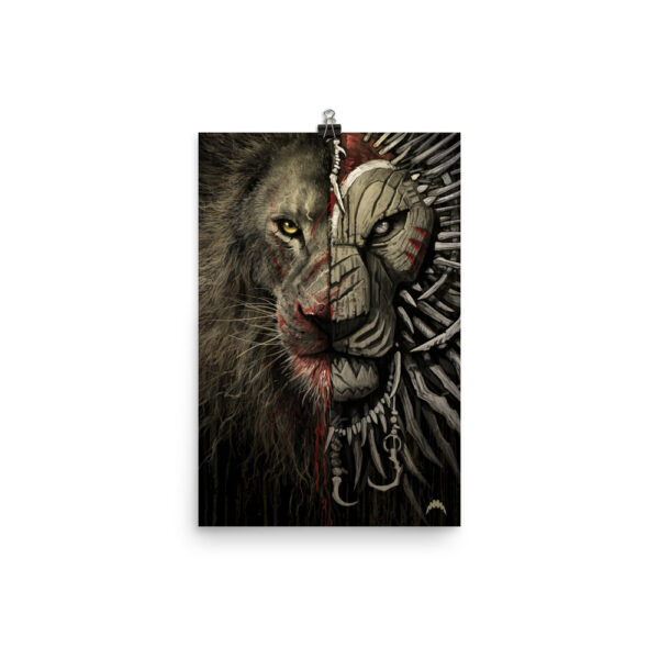 Tribal Lion Mask Poster