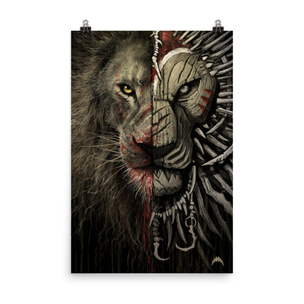 Tribal Lion Mask Poster - Image 2