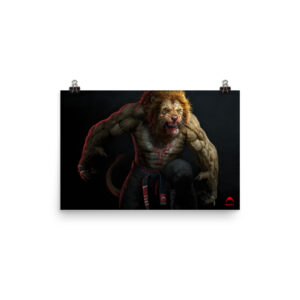 Lion Double Leg Blast Poster