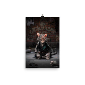 Ugly Cat Jiu Jitsu Poster
