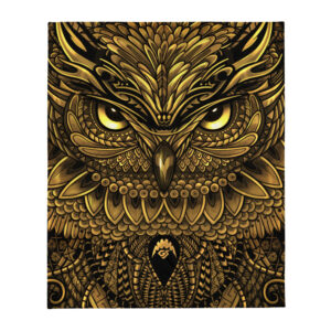 Golden Owl Throw Blanket