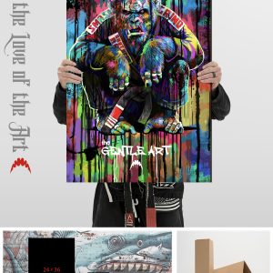 Color Splash Chimp Print